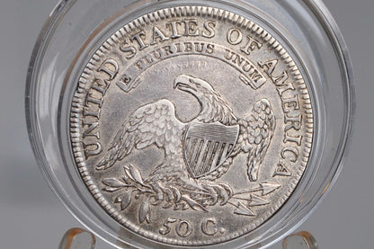 1809 Capped Bust Half Dollar, XXX Edge - XF45 (Luster);  Rare Variety, High Grade - 1809 Half Dollar US Half Dollar 1809, Rare Early Half, Low Mintage