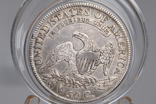 1809 Capped Bust Half Dollar, XXX Edge - XF45 (Luster);  Rare Variety, High Grade - 1809 Half Dollar US Half Dollar 1809, Rare Early Half, Low Mintage