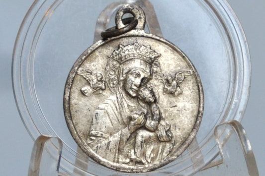 Stunning Virgin Mary Pope Pius XI Pendant - Our Lady of Perpetual Succour/Help - Our Lady Charm - Byzantine Inspired Jewelry