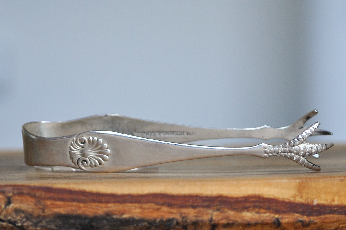 Vintage Silverplated W.M. Rogers & Son Chicken Feet Tongs - Ice Cube/Sugar Tongs - 3 1/4 Inches