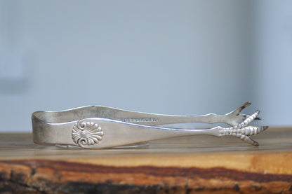 Vintage Silverplated W.M. Rogers & Son Chicken Feet Tongs - Ice Cube/Sugar Tongs - 3 1/4 Inches