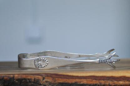Vintage Silverplated W.M. Rogers & Son Chicken Feet Tongs - Ice Cube/Sugar Tongs - 3 1/4 Inches