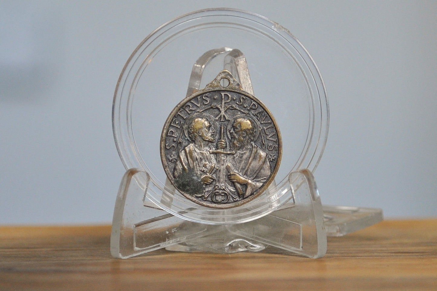 Antique Pope John XXIII St Paul & Peter Pendant - Religious Medal - Johannes XXIII