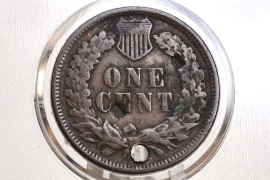 1878 Indian Head Penny - Damaged - Indian Head 1878 Cent US - Good Date