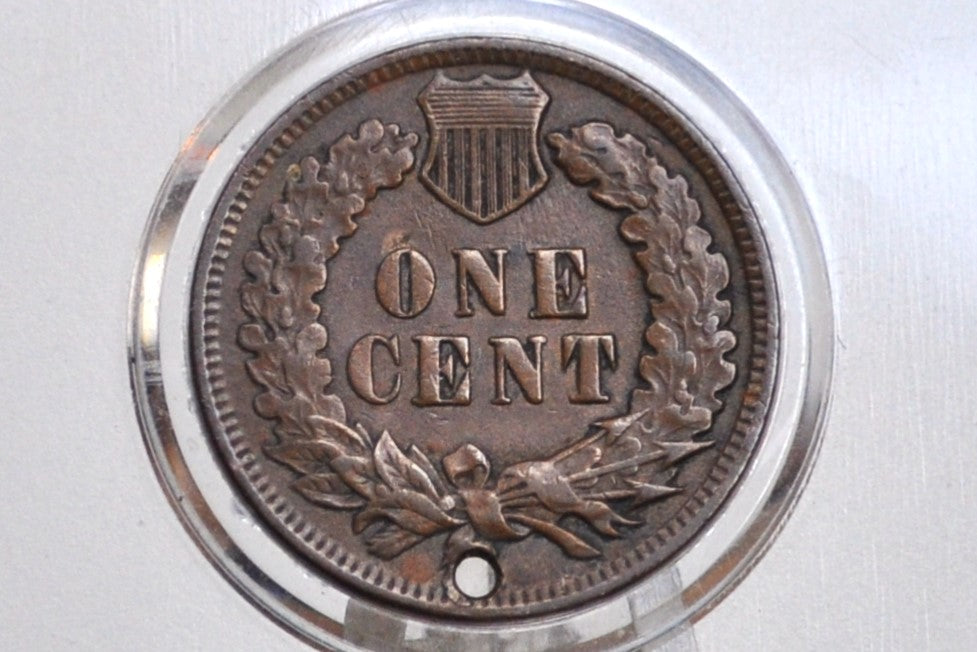1901 Indian Head Penny - XF Details, Damaged - Indian Cent 1901