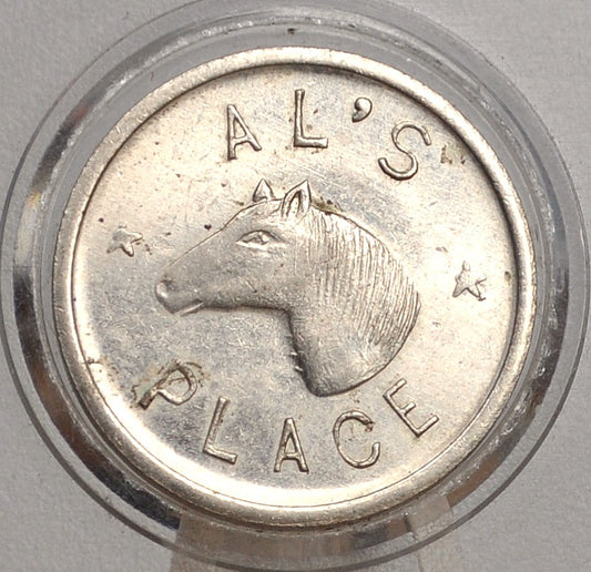 Al's Place Bar Tavern Token - Horsehead Al's Place Tavern Token