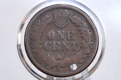 1876 Indian Head Penny - Damaged - Indian Head 1876 Cent US - Rarer Date!
