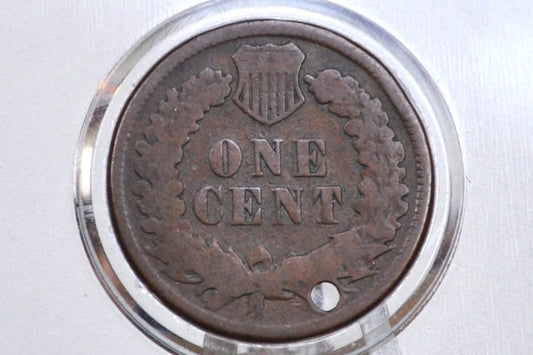 1876 Indian Head Penny - Damaged - Indian Head 1876 Cent US - Rarer Date!