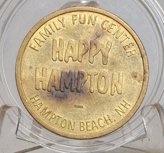 Happy Hampton NH Family Fun Center Arcade Token - Hampton Beach, New Hampshire Seal Arcade Token
