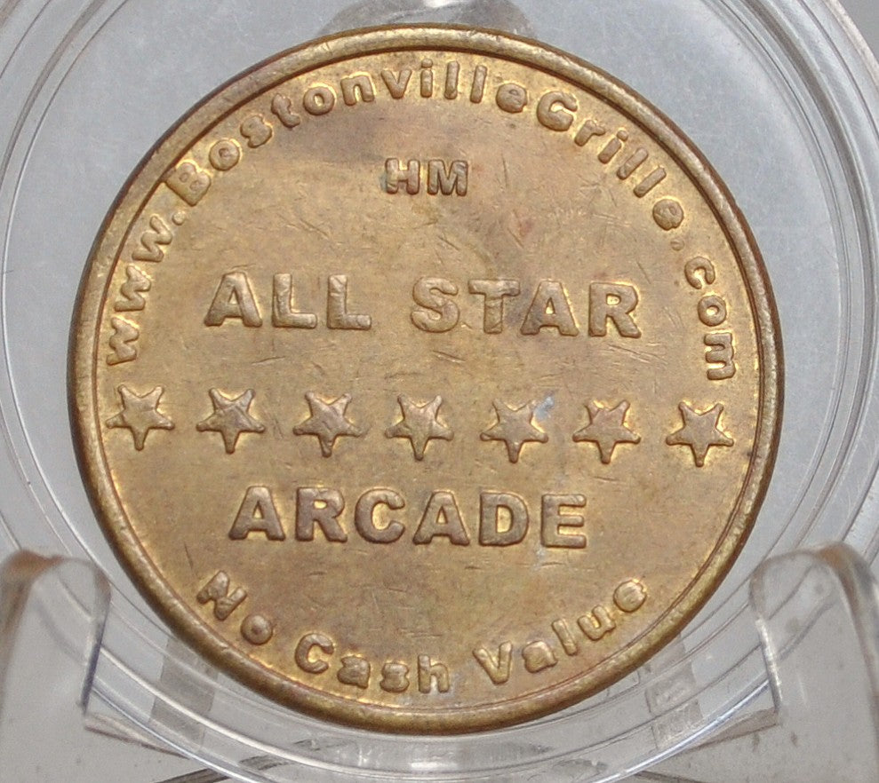 The Boston Ville Grille All Star Arcade - Boston All Star Arcade Token - Boston MA No Cash Value Arcade Token