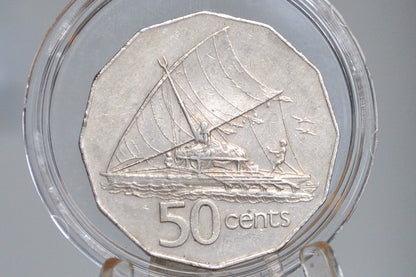 Fiji 50 Cent Coins - UK Issue Fiji Coins - 70s Coins - Choose by Date - Coins from Fiji -