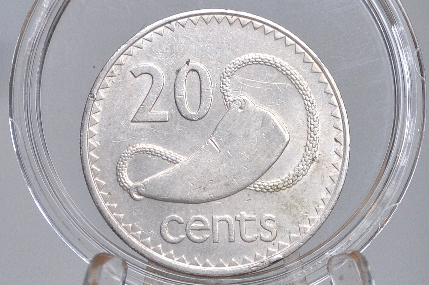 Fiji 20 Cent Coins - UK Issue Fiji Coins -  60s, 70s, 90s, 2000s - Choose by Date - Coins from Fiji - Sperm Whale Tooth Reverse -
