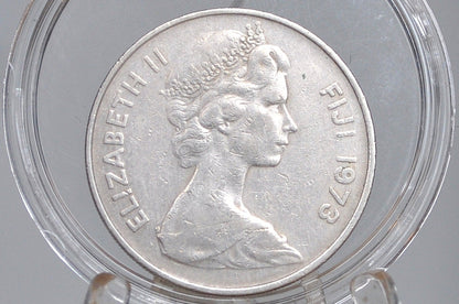 Fiji 20 Cent Coins - UK Issue Fiji Coins -  60s, 70s, 90s, 2000s - Choose by Date - Coins from Fiji - Sperm Whale Tooth Reverse -