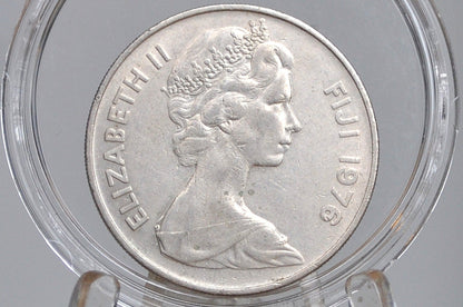 Fiji 20 Cent Coins - UK Issue Fiji Coins -  60s, 70s, 90s, 2000s - Choose by Date - Coins from Fiji - Sperm Whale Tooth Reverse -