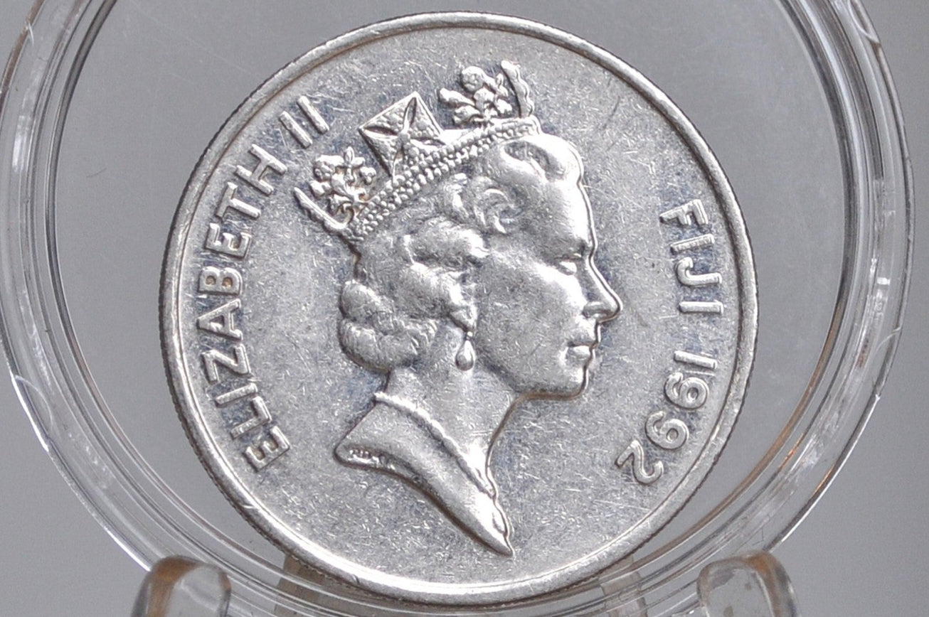 Fiji 20 Cent Coins - UK Issue Fiji Coins -  60s, 70s, 90s, 2000s - Choose by Date - Coins from Fiji - Sperm Whale Tooth Reverse -