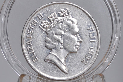 Fiji 20 Cent Coins - UK Issue Fiji Coins -  60s, 70s, 90s, 2000s - Choose by Date - Coins from Fiji - Sperm Whale Tooth Reverse -