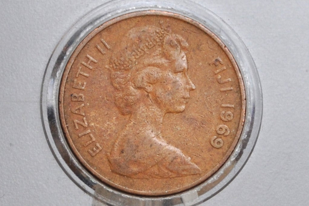 Fiji 2 Cent Coins - UK Issue Fiji Coins -  60s, 70s, 80s - Choose by Date - Coins from Fiji - Palm Fan Reverse -