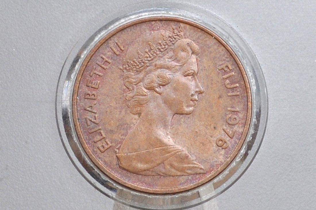 Fiji 2 Cent Coins - UK Issue Fiji Coins -  60s, 70s, 80s - Choose by Date - Coins from Fiji - Palm Fan Reverse -