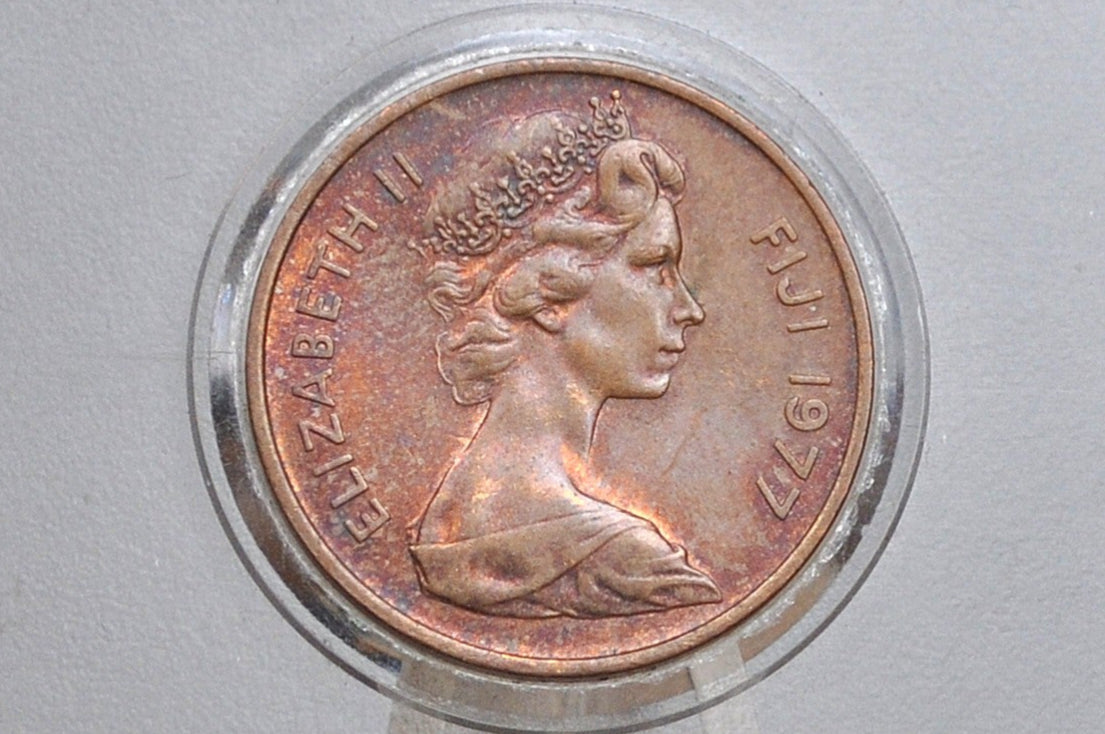 Fiji 2 Cent Coins - UK Issue Fiji Coins -  60s, 70s, 80s - Choose by Date - Coins from Fiji - Palm Fan Reverse -