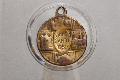 1950 Anno Santo Pope Pius XII Pendant - Vatican Holy Year Medal 1950 - Roma Jubilee