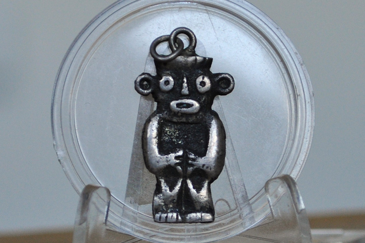Antique Ancient Culture Sun Figure Charm - Tested Sterling Silver - Ancient Culture Mythological Pendant