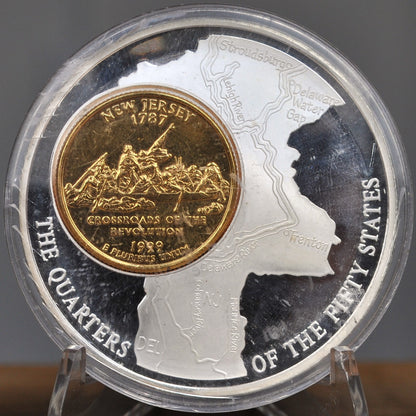 New Jersey State Quarter 2001 - New Jersey State Quarter Inlay Medallion 2001