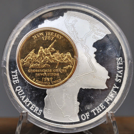 New Jersey State Quarter 2001 - New Jersey State Quarter Inlay Medallion 2001