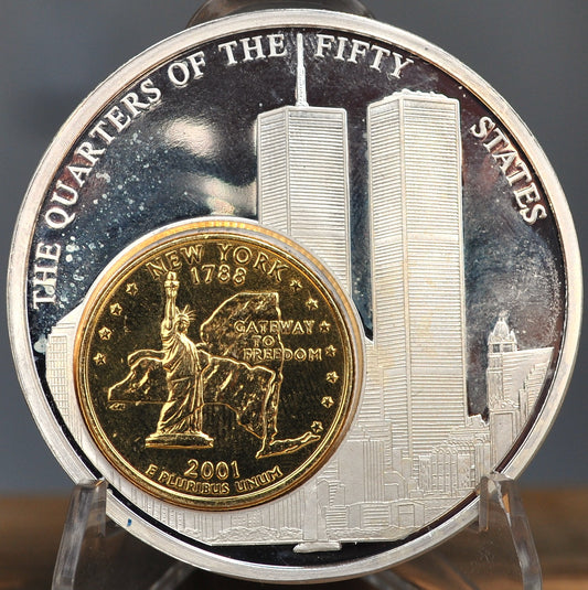 New York State Quarter 2001 - New York State Quarter Inlay Medallion 2001