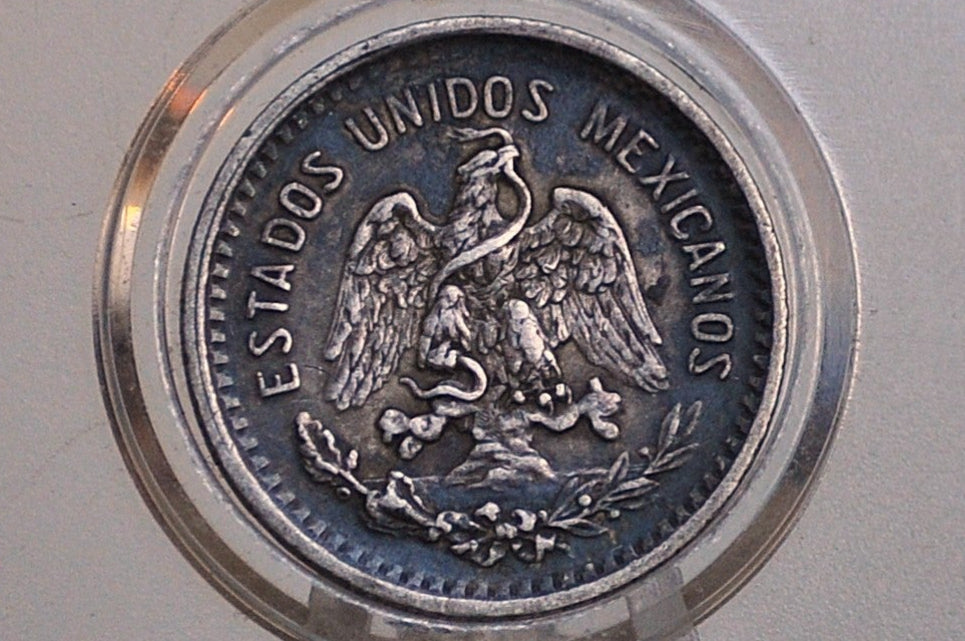 Silver 1907 Mexican 10 Centavos - XF, Great Condition - Mexico City Mint - Mexican Coins - 1900s Mexico - Beautiful Coin -