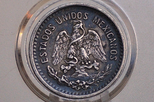 Silver 1907 Mexican 10 Centavos - XF, Great Condition - Mexico City Mint - Mexican Coins - 1900s Mexico - Beautiful Coin -