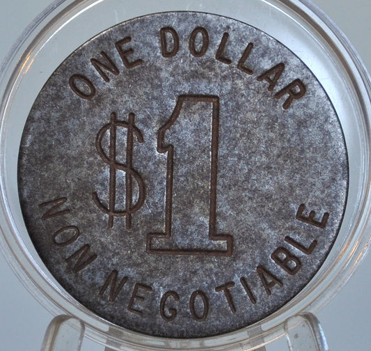 One Dollar Trade Token Non-Negotiable - Steel Non-Negotiable 1$ Trade Token