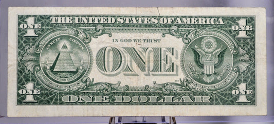 1957A Silver Certificate 1 Dollar Note - Repeating Pattern Fancy Serial Number - 16163356 - 1957 A One Dollar Blue Seal Banknote - Fr#1620