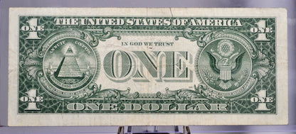 1935 E Silver Certificate 1 Dollar Note - Fancy Trinary Serial Number - 06604406 - 1935E One Dollar Blue Seal Fancy Serial Note - Fr#1614