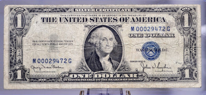 1935 D Silver Certificate 1 Dollar Narrow Type Note - Low Serial Number - 00029472 - 1935D Series Silver Cert Banknote - Fr.1613N