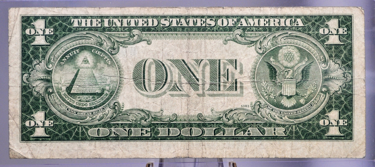 1935 E Silver Certificate 1 Dollar Note - Fancy Repeating Serial Number - 11451110 - 1935E One Dollar Blue Seal Fancy Serial Note - Fr#1614