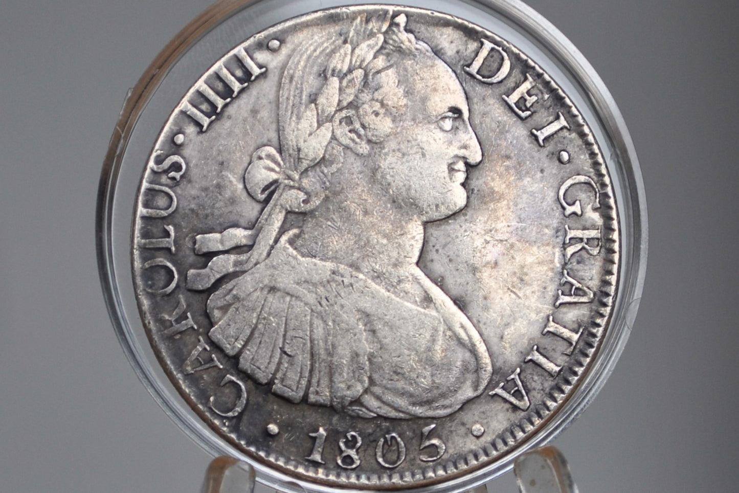 1805 Th Spanish 8 Reales, Mexico - XF - Spanish Silver Colonial Era Coin - 1805 Mo Th - Carolus Iiii - 1805 Eight Reales Mexico
