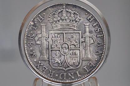 1805 Th Spanish 8 Reales, Mexico - XF - Spanish Silver Colonial Era Coin - 1805 Mo Th - Carolus Iiii - 1805 Eight Reales Mexico