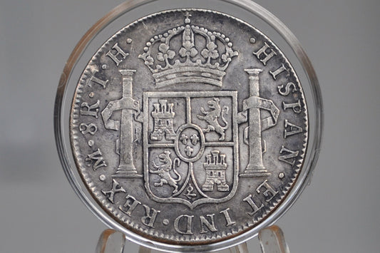 1805 Th Spanish 8 Reales, Mexico - XF - Spanish Silver Colonial Era Coin - 1805 Mo Th - Carolus Iiii - 1805 Eight Reales Mexico
