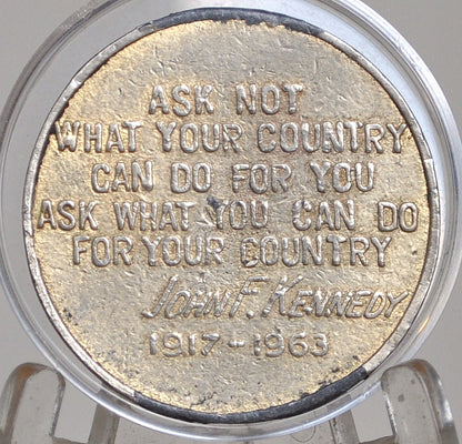 JFK Medallic Art By Italian Artist Costantino Affer - John F Kennedy High Relief Medal