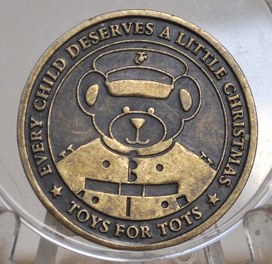 Toys For Tots United States Marine Corps Token - Marine Toys For Tots Teddy Bear Token
