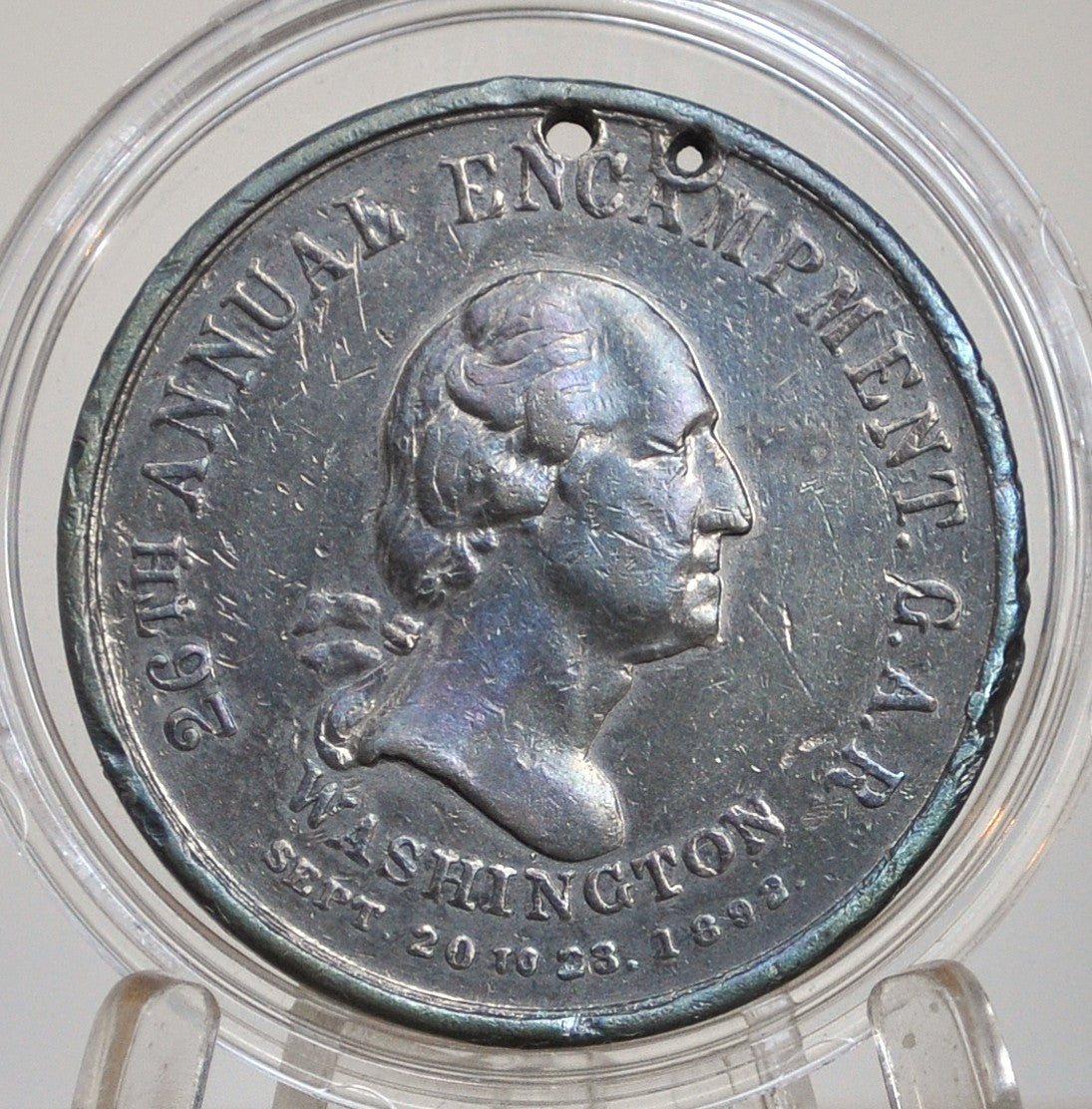 G.A.R. 26th Annual Encampment Washington Medal - Grand Army of the Republic 26th Annual Encampment Medal