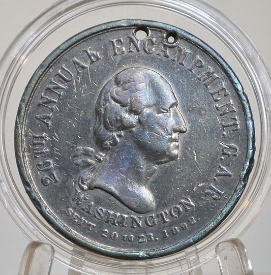 G.A.R. 26th Annual Encampment Washington Medal - Grand Army of the Republic 26th Annual Encampment Medal