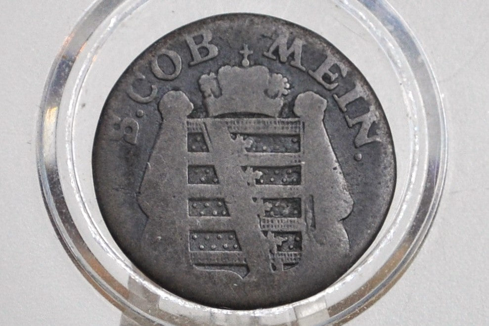 Rare 1808 German States 3 Kreuzer - Duchy of Saxe-Coburg-Saalfeld - Great Condition - Old German Coins - Only 87k Minted -