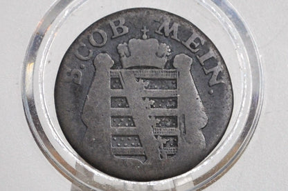 Rare 1808 German States 3 Kreuzer - Duchy of Saxe-Coburg-Saalfeld - Great Condition - Old German Coins - Only 87k Minted -