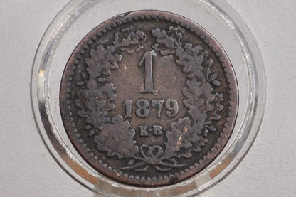 1879 Austria-Hungary 1 Kreuzer - Austrian-Hungarian Empire Coins - Great Condition - Francis Joseph I -
