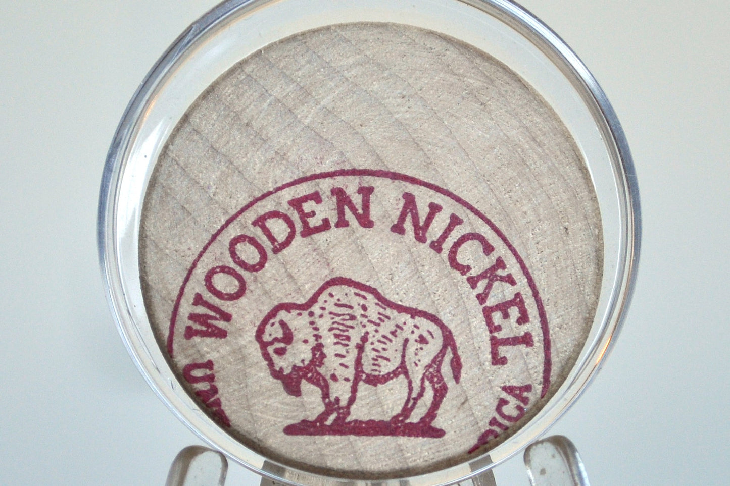 Error Wooden Buffalo Nickel Misprint - Buffalo Wooden Nickel Error Coin - Misprint Wooden Nickel