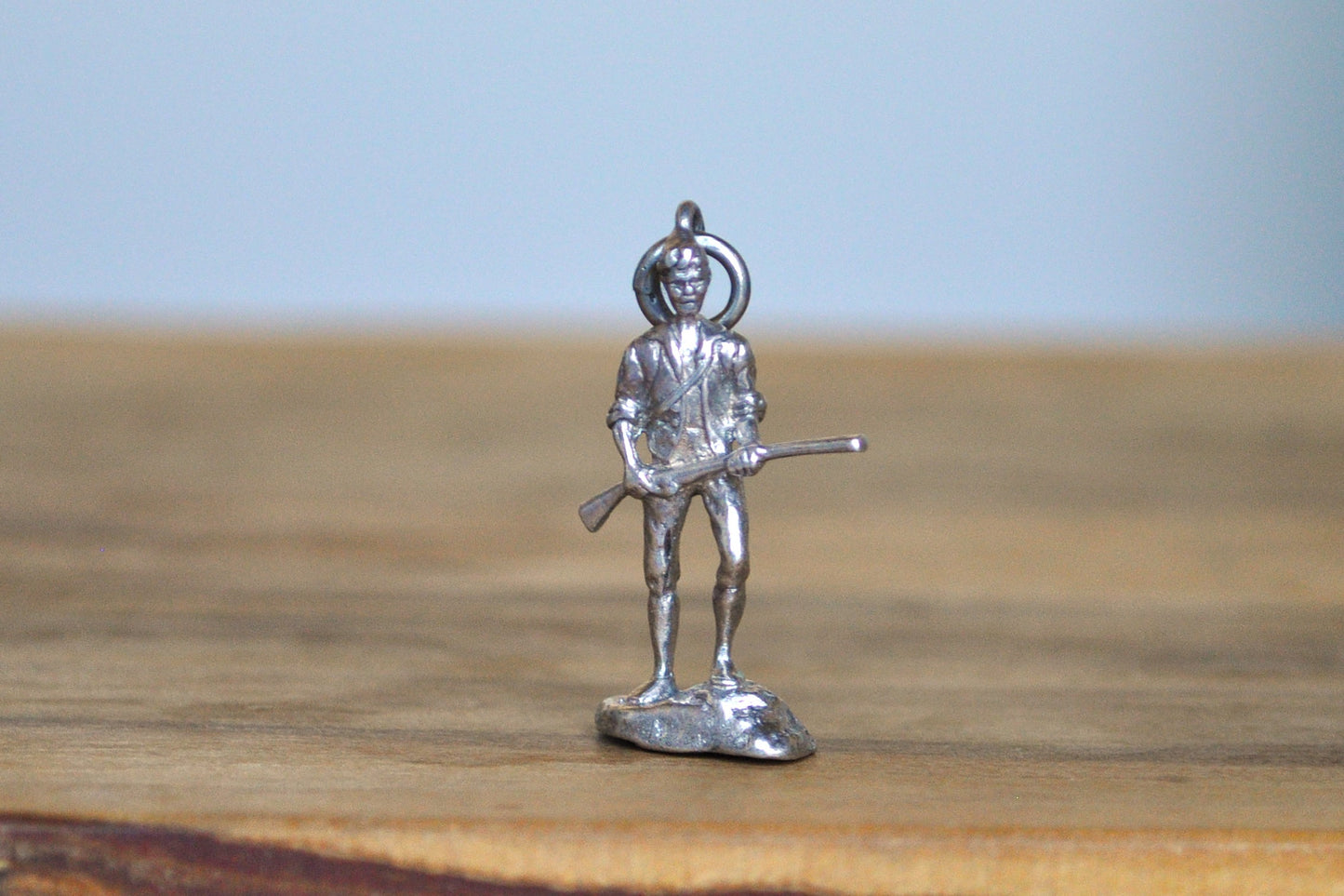 Sterling Silver Danecraft Armed Minute Man Figurine Charm - Tested Sterling Silver - Revolutionary War Charm