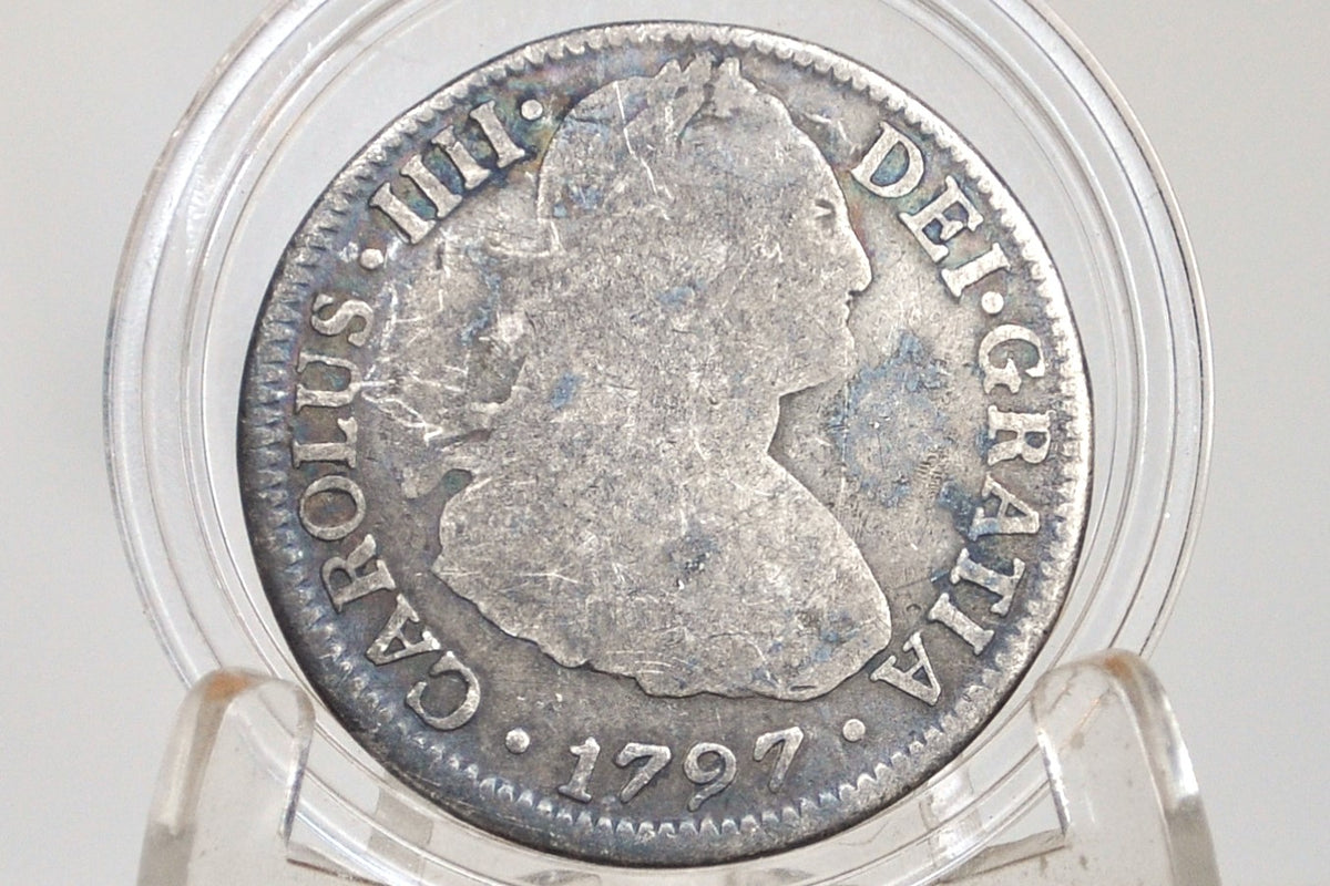 1797 Copy 1797 Spanish 2 Reales, Mexico, Silver - Affordable Coin - Spanish Silv ...