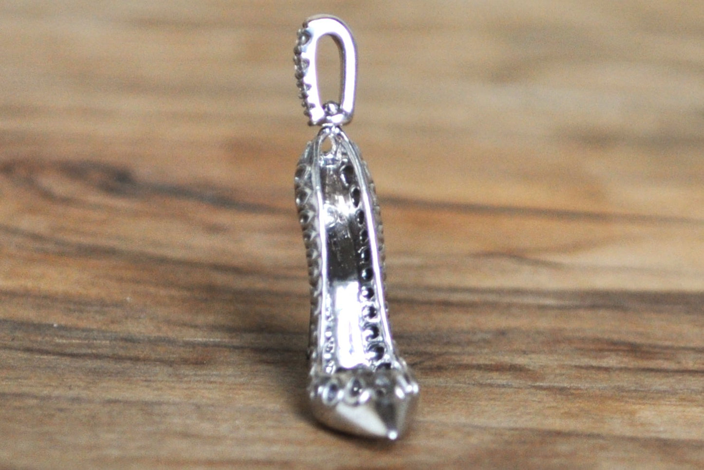 Sterling Silver Diamond Studded Emmy London Kay Jewelers High Heel Charm - Stamped and Tested Sterling Silver - Emmy London Kay Jewelers Collaboration
