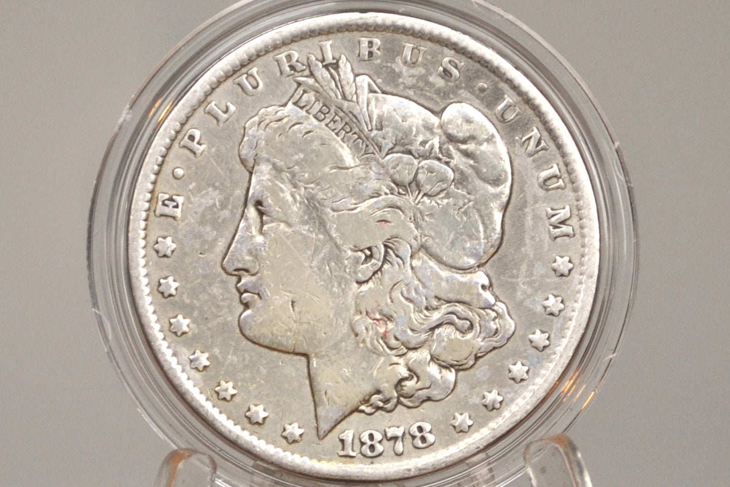 1878 CC Morgan Silver Dollar - VG+ Details, Cleaned - Carson City Mint, 1878-CC Morgan Dollar 1878CC Key Date, Affordable 78CC